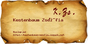 Kestenbaum Zsófia névjegykártya